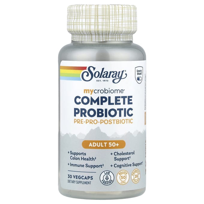 Solaray, Mycrobiome®, Complete Probiotic, Volwassenen 50+, 30 Plantaardige Capsules