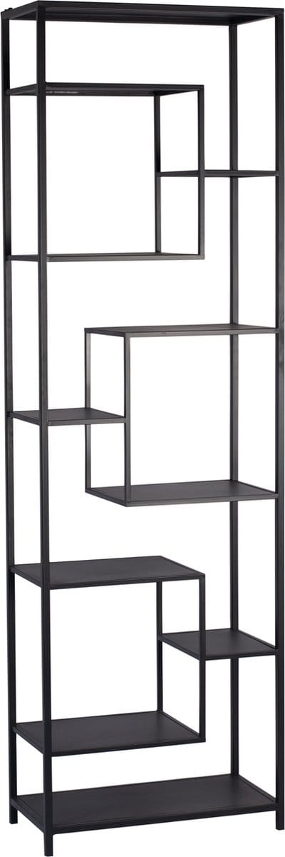 PTMD Kast Duana Playful Zwart Iron Open Hoog