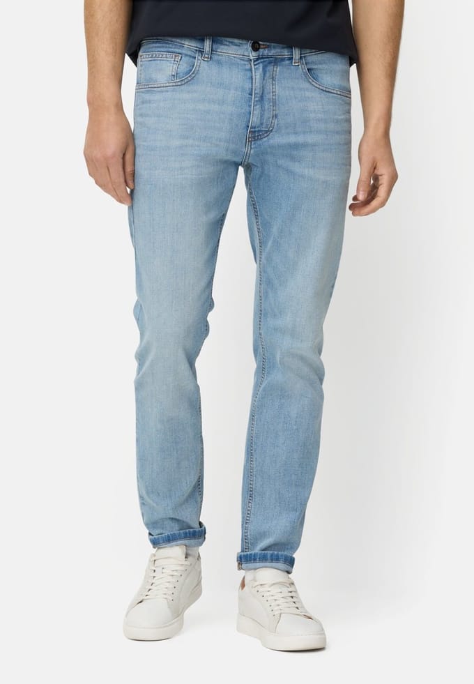 camel active Slim fit 5-Pocket Jeans - Maat - Bleach Blauwmenswear-36/30