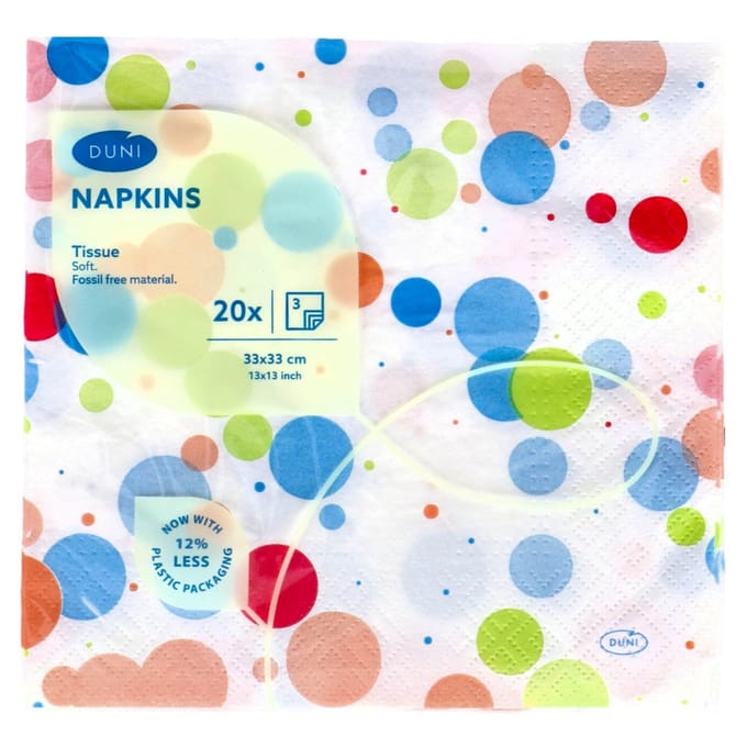 Servetten Festive Bubbles Multi 33x33 cm