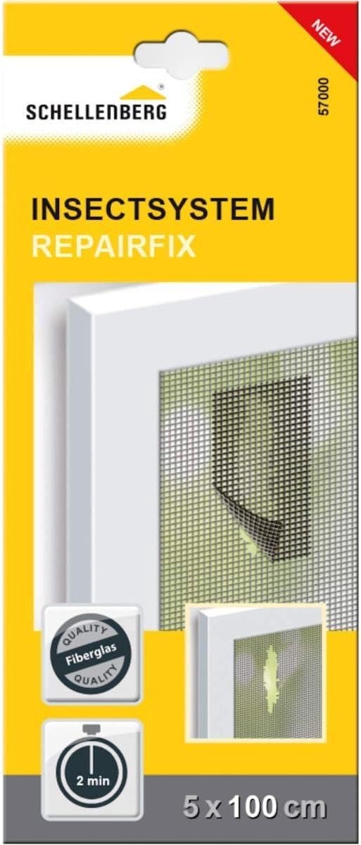 Reparatie Patch Schellenberg Sticker Muggennet Glasvezel Antraciet 5 x 100 cm