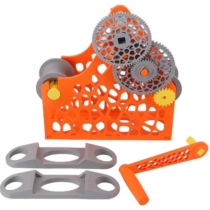 3D Printer Filament Herschroefapparaat Handaangedreven 1Kg Filament Opwinder Afneembaar Modulair Ontwerp 3D Printer Spoel Opwinder orange