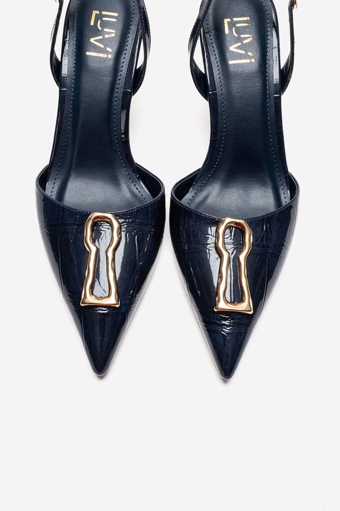 Yvella Gesp Spitse Neus Stiletto Pump