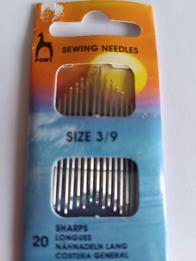 Sewing Needles size 3/9 20st.per verpakking