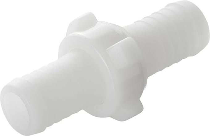 ProPlus Slangtule koppeling - Ø 19 mm - Nylon - Wit - Bestand tegen 8 bar - Tot 80°C