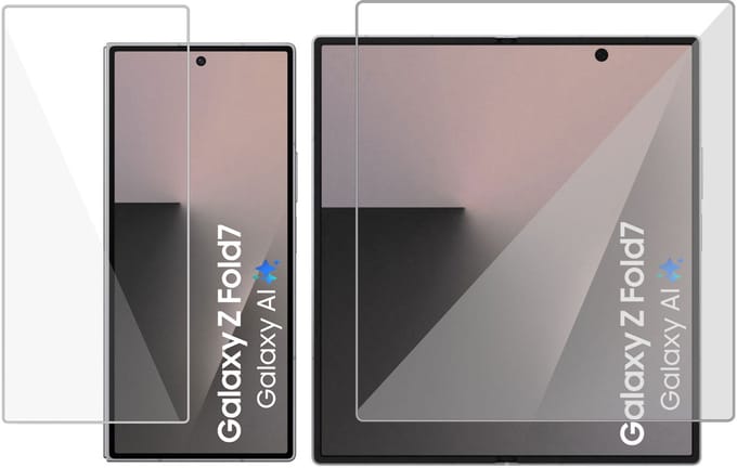 TechNow Screenprotector geschikt voor Samsung Galaxy Z Fold 7 Screenprotector - Rounded - Proteqt+