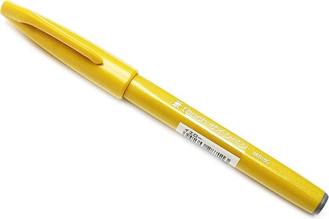 Pentel Brush Sign SES15C Geel