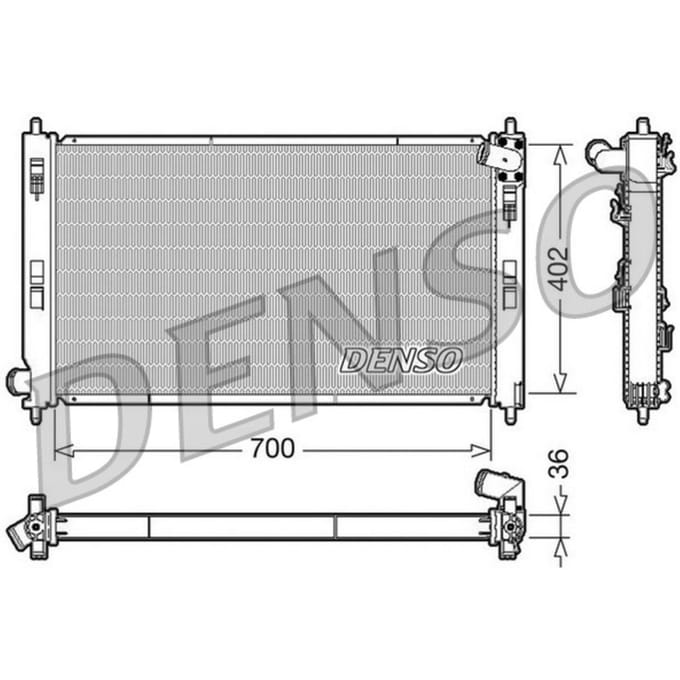 Radiator, motorkoeling DENSO DRM45029