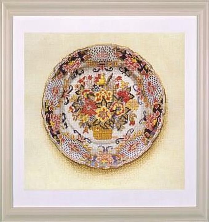 borduurpakket 13052 makkumerbord, bloemenmand