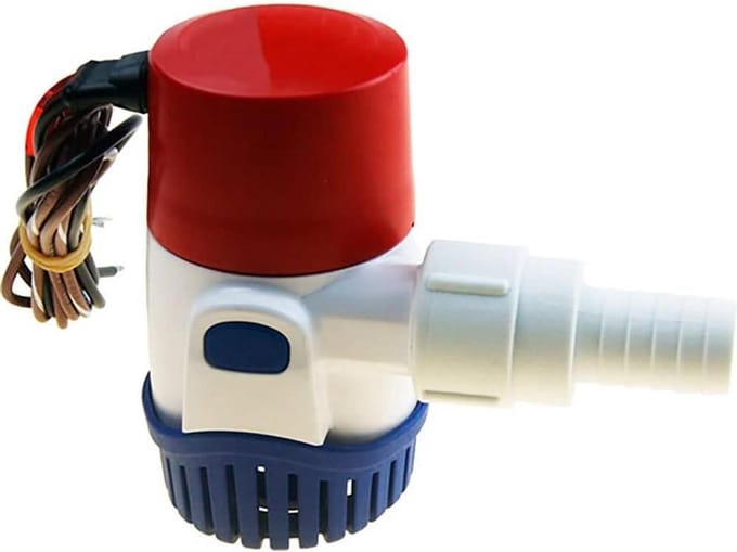 Dompelpomp - Lenspomp - Boot leegpompen - Stille werking - 500 GPH - Rood/Wit/Blauw