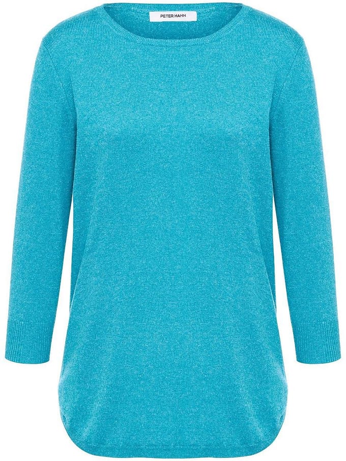 Trui ronde hals en 3/4-mouwen Van Peter Hahn turquoise