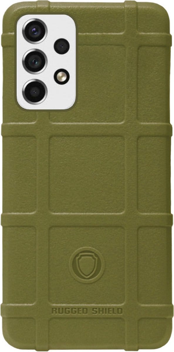 RUGGED SHIELD Rubber Bumper Case Hoesje Geschikt voor Samsung Galaxy A73 - Groen