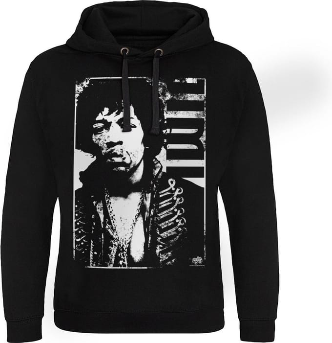Jimi Hendrix Distressed Epic-hoodie, zwart