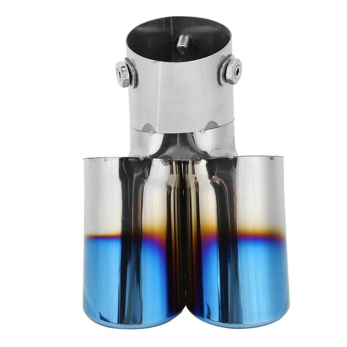 Universele 2.4in RVS Uitlaatpijp Auto Auto Modificatie Accessoire blue