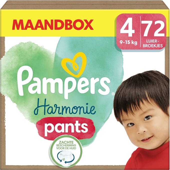 Pampers Harmonie Pants - Maat 4 (9kg-15kg) - 72 Luierbroekjes - Mega Pack