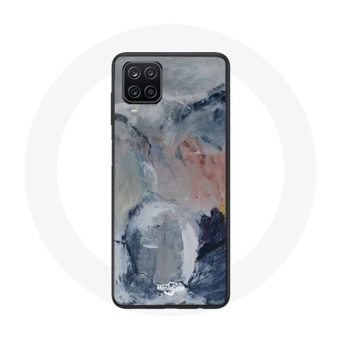 Hoesje - Samsung - Galaxy A12 - Grijs - Abstract - Schokbescherming grijs