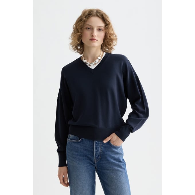 Scotch & Soda V-neck Relaxed Pullover Night Taglia: M | Maglie a manica lunga Outlet | Donna | Nero