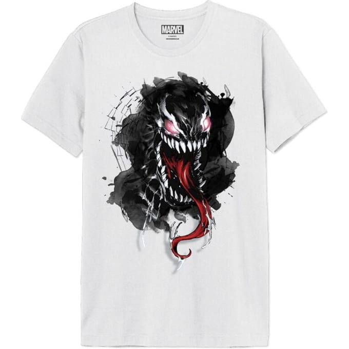 Spider-Man - Disney T-shirt - Venom Explodes - S tot XXL - voor Mannen - wit