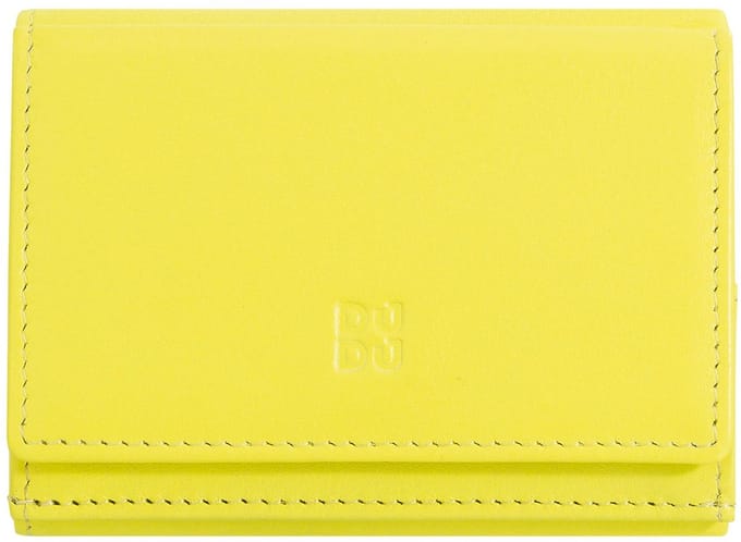 DuDu Honduras Portemonnee Leder 10 cm - Jongens - Horizontaal - citrus yellow