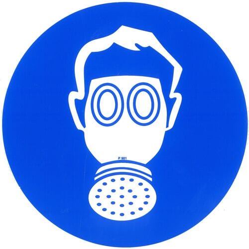Pickup Pictogram rond diameter 15 cm - Ademhalingsbescherming