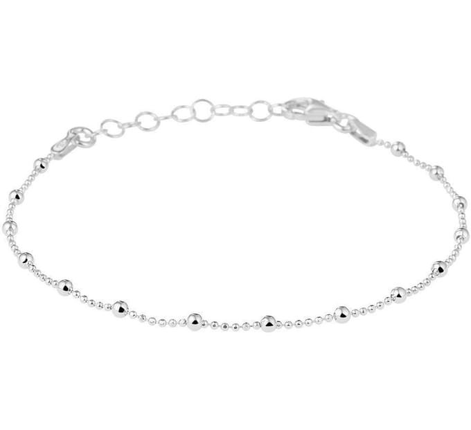 Zilver Gerhodineerde Armband bolletjes 2 1328619