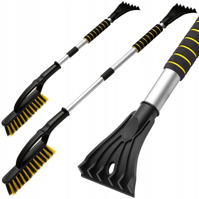 Texas Sp. Z O.O. Tundra - Telescopische Borstel-Schraper - Warme Handgreep - 75-105 CM