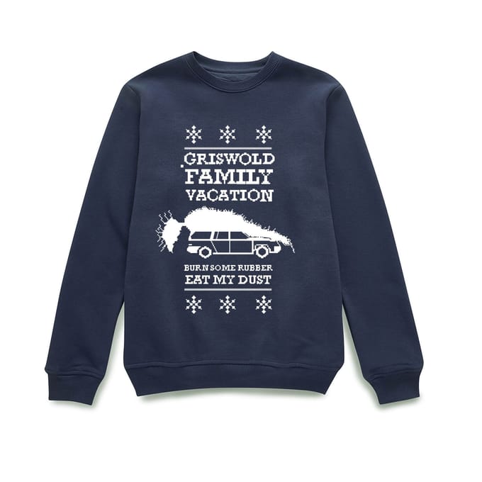 National Lampoon Griswold Vacation Ugly Knit Christmas Jumper - Navy - M