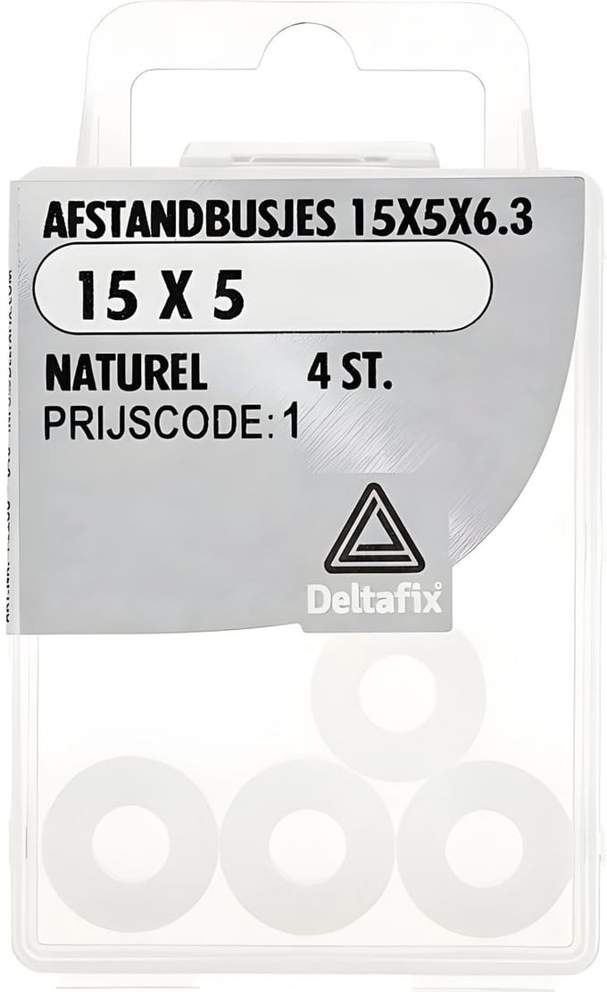 Deltafix - Afst.bus 15x5x6.3 naturel 4st