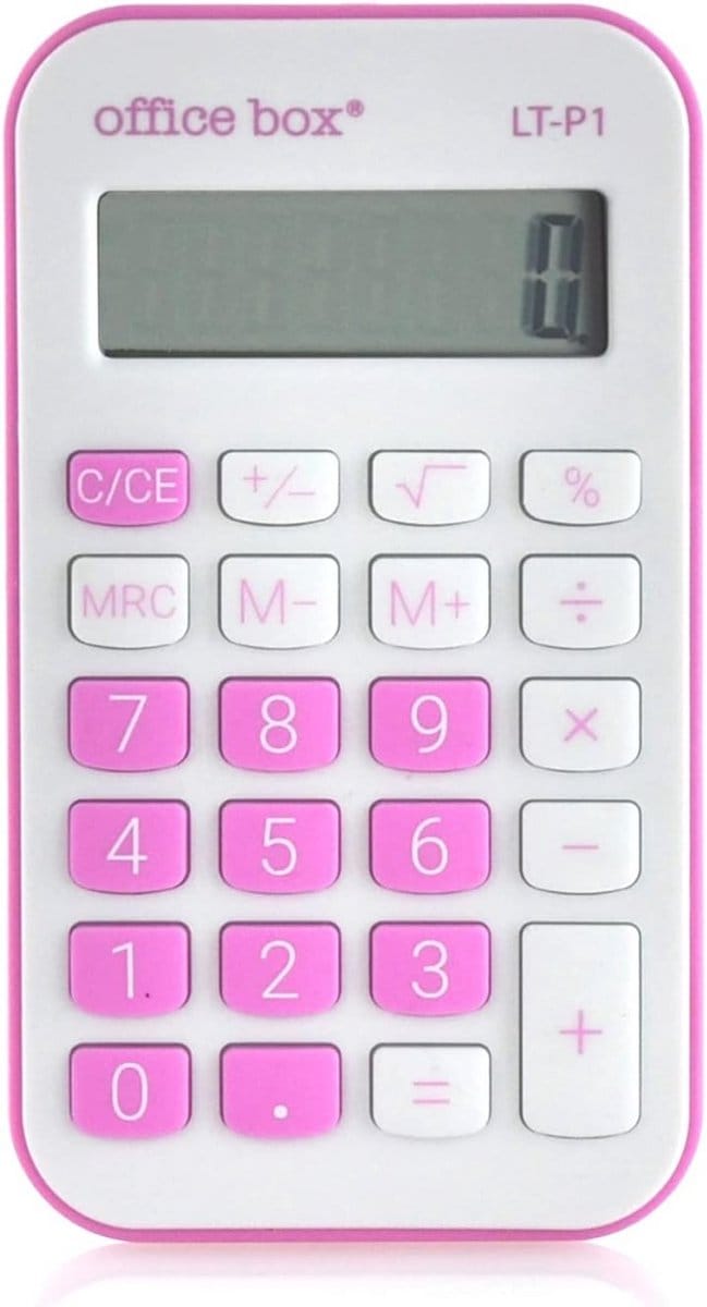 Rekenmachine 8-cijfers voor dagelijks gebruik - Roze