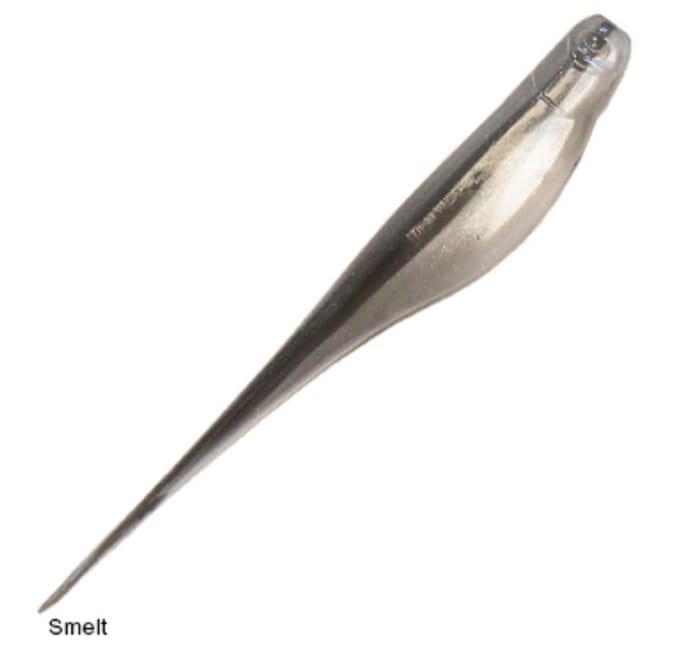 Zman Soft Lure Jerk ShadZ 4 Inch 5/Pack Smelt (4384) white