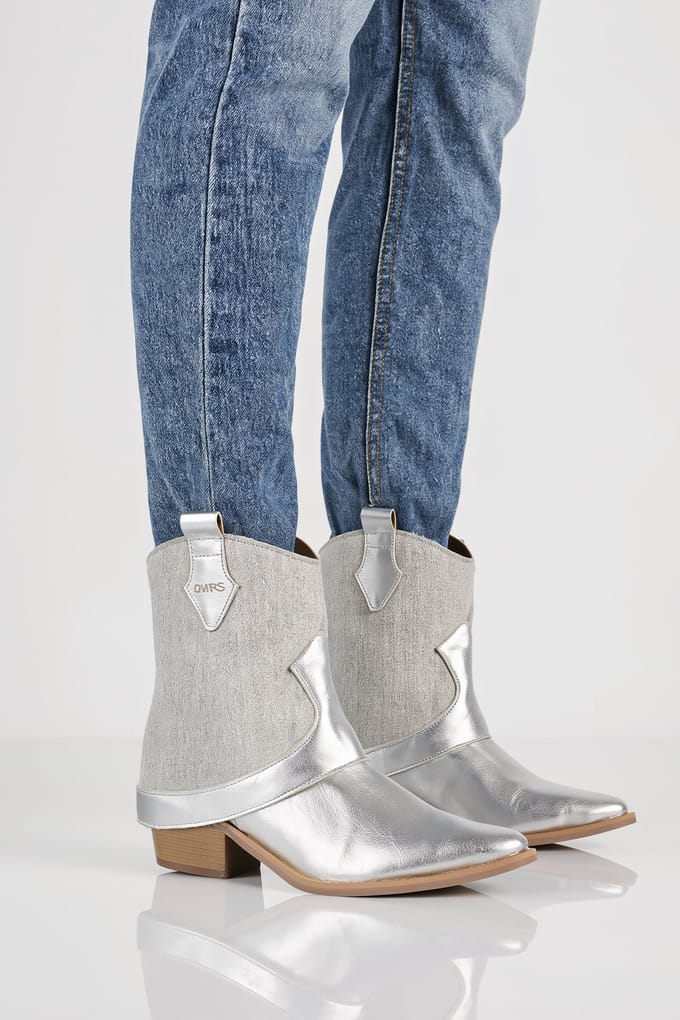 DWRS label Tirana Denim Silver / Grey Größe: 41 | Stiefel Outlet | Damen | Blau