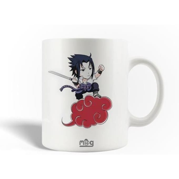 Mug en Céramique - Naruto - Sasuke - 30cl - Compatible Lave-Vaisselle - Blanc