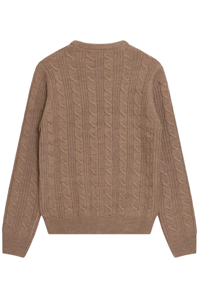 French Connection Crew Cable Camel Mel Taglia: S | Maglioni a maglia Outlet | Uomo | Marrone