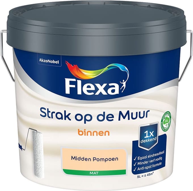 Flexa - Strak Op De Muur Binnen Mat - Midden Pompoen - Mengverf - 5 L