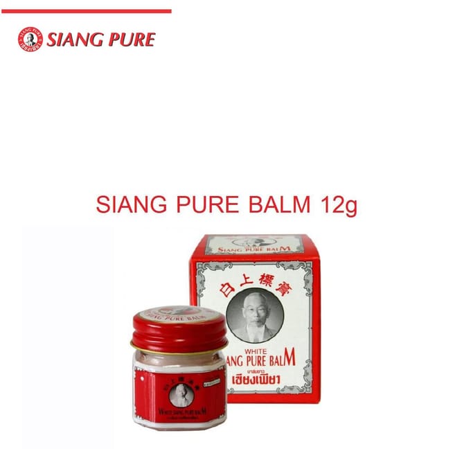 Siang Pure White Baume 12g pour migraines et douleurs musculaires red