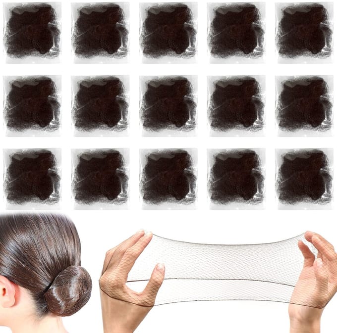Chignon filet, 35 stuks bruin, 30 Grande taille