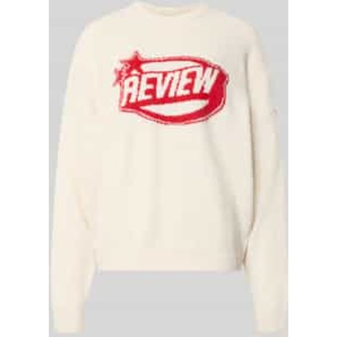 Gebreide pullover met labelprint