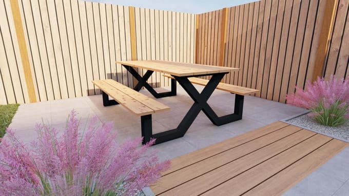Douglas Houten Picknicktafel Model X - 200 cm