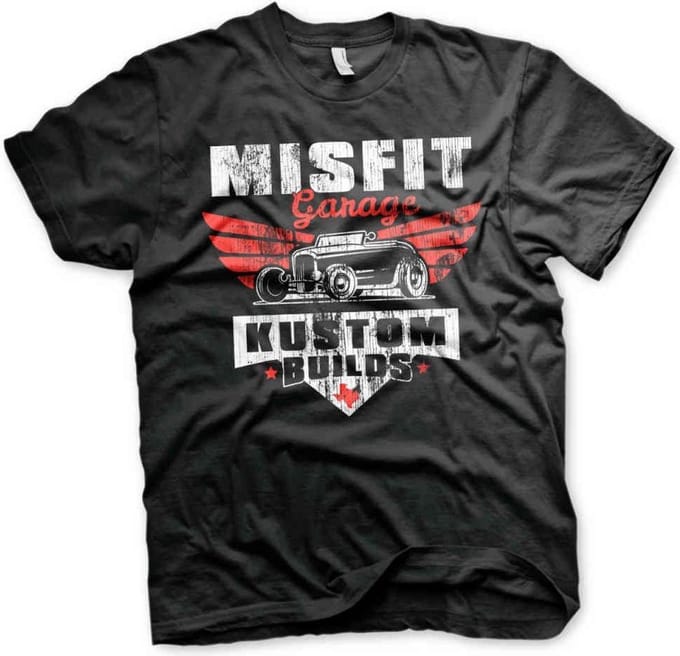 Misfit Garage Heren Tshirt -XL- Kustom Builds Zwart