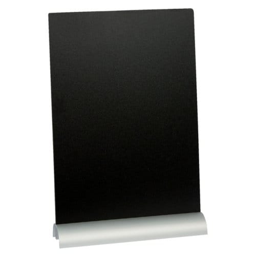Securit® Aluminium voet, Silhouette-tafelkrijtbord in zwart