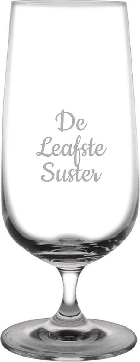 Gegraveerde bierglas op voet 41cl De Leafste Suster