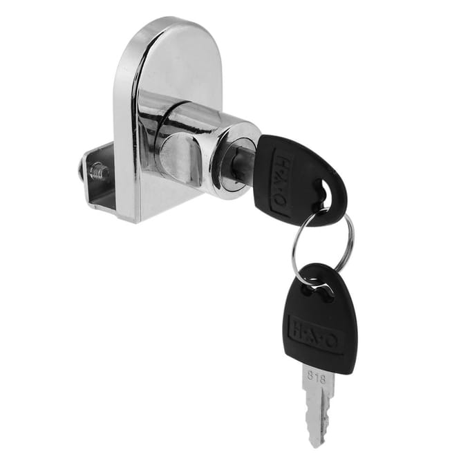Zinc alloy Single Door Drawer Lock keep Safty and Security with Keys office home gray
