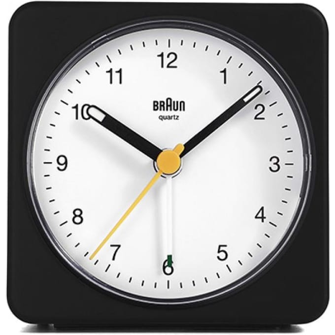 Braun BC03BW - Wekker - Analoog - Zwart - Wit
