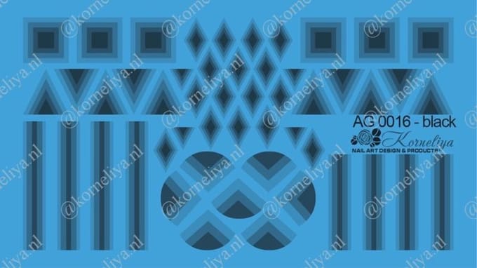Korneliya Airbrush Waterdecal AG 0016 Black