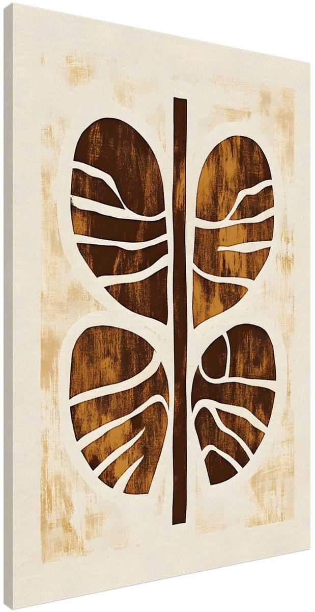 Canvas Schilderij - Boho – Rooted form 80x120 cm - Abstract Wanddecoratie Woonkamer & Slaapkamer