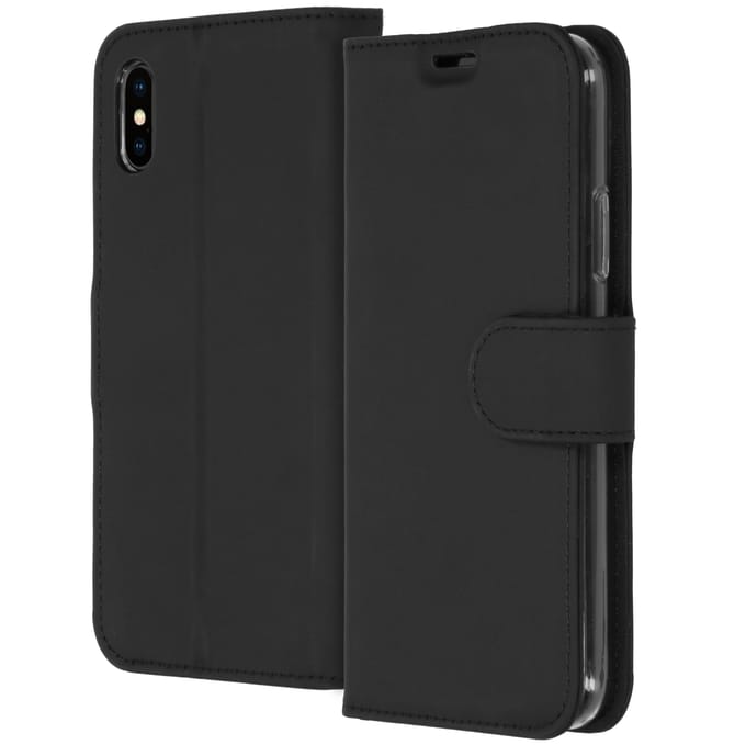 Accezz Hoesje - Geschikt voor Apple iPhone Xs / X - Wallet Softcase Bookcase - Zwart