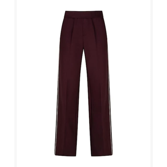 Red Button paarse dames broek   Straight fit   Steekzakken   Streep patroon   Elastische boord   Regular waist Paars 40/33