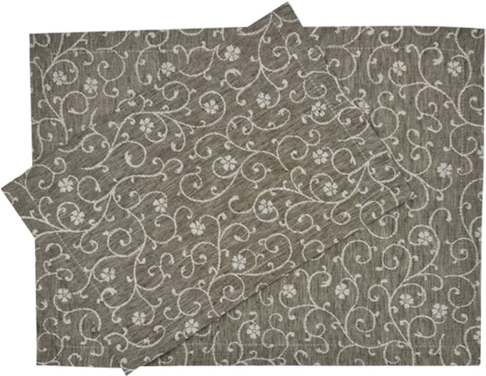 Flora placemat walnut set van 5