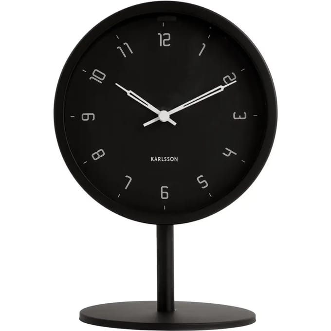 Karlsson Tafelklok Stark - Zwart - Ø15cm - Modern