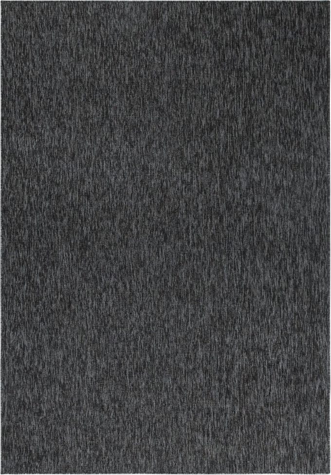 Modern laagpolig vloerkleed Nizza - antraciet - 80x250 cm